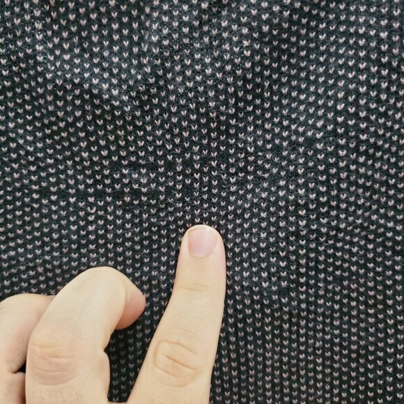 Free Press Women's Black Brown Geo Arrow Cold Shoulder Knit Cotton Sweater Sz S - Picture 5 of 6